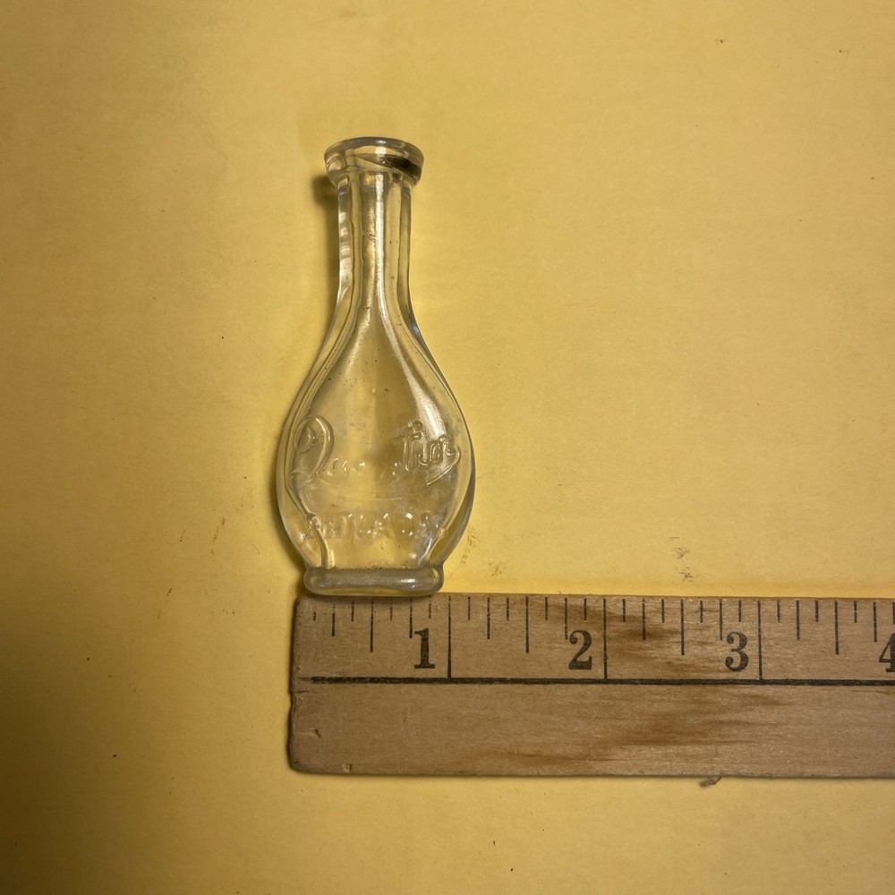 3" Quentin Philada. Perfume c. 1880 Bottle Embossed mini bottle