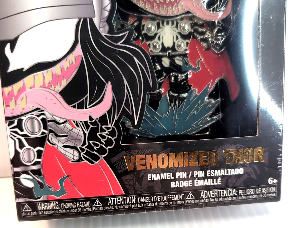 Funko Pop Pin Marvel Venomized Thor #15 Venom Enamel Removeable Stand