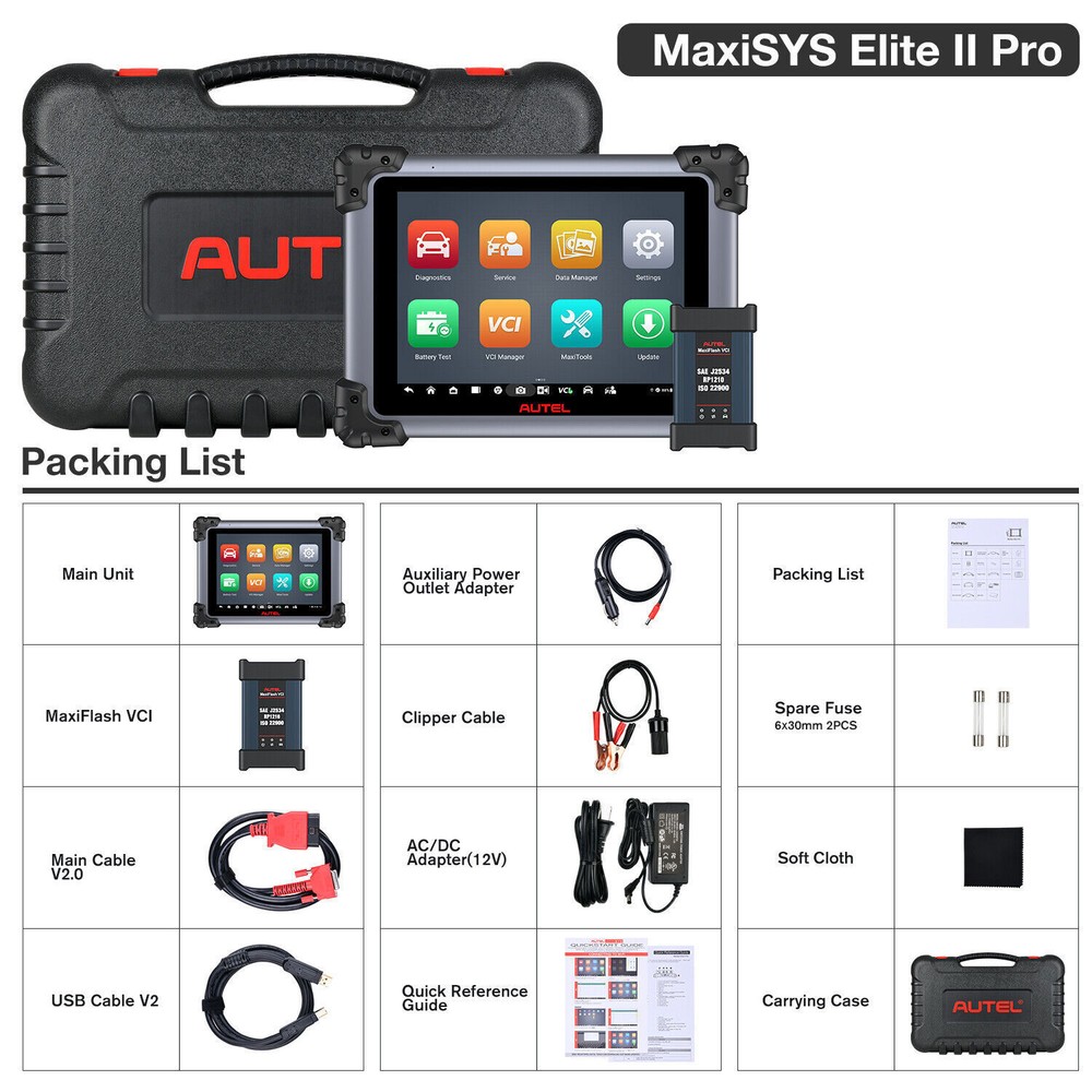 2026 Autel MaxiSys Elite II PRO As MS919 Diagnostic Scan Programming Key Coding
