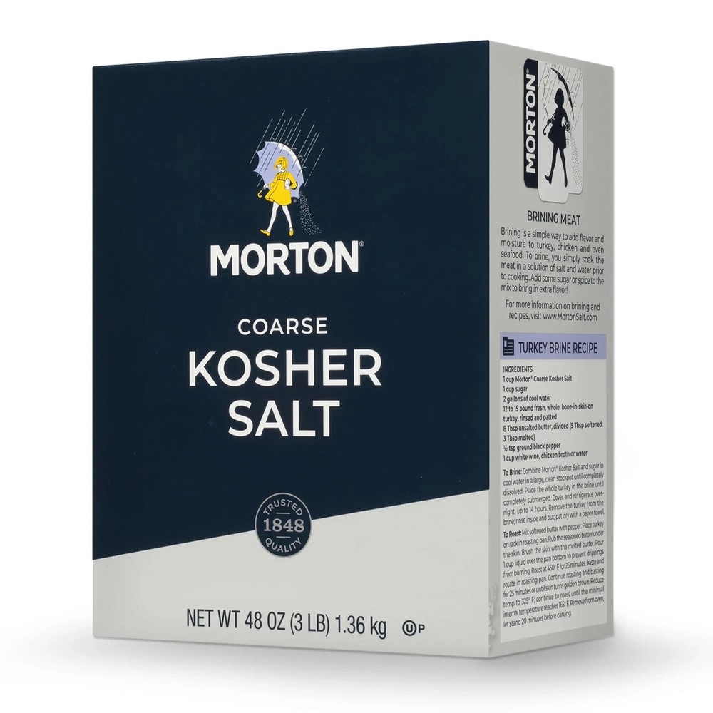Morton Coarse Kosher Salt Box Non-Iodized All-Purpose 3 Lbs
