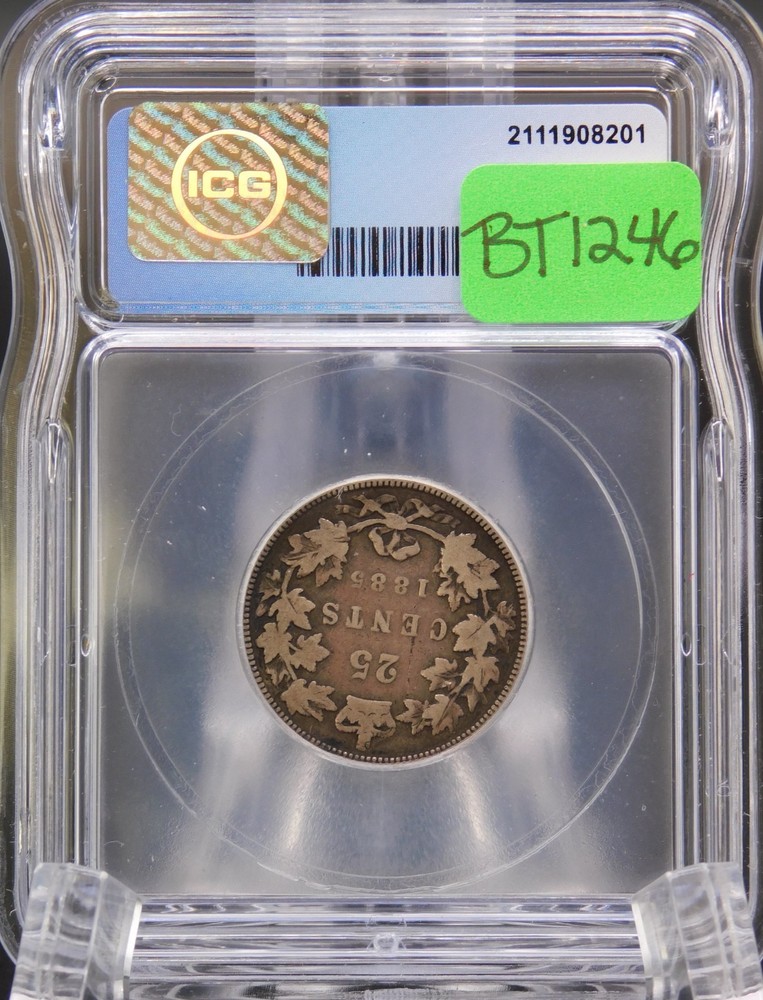 1885 CANADA TWENTY FIVE CENT ICG VG8 (BT1246)