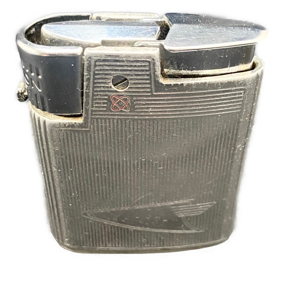 VINTAGE RONSON TORNADO LIGHTER w/ORIGINAL CASE -GERMANY (see condition) c1965