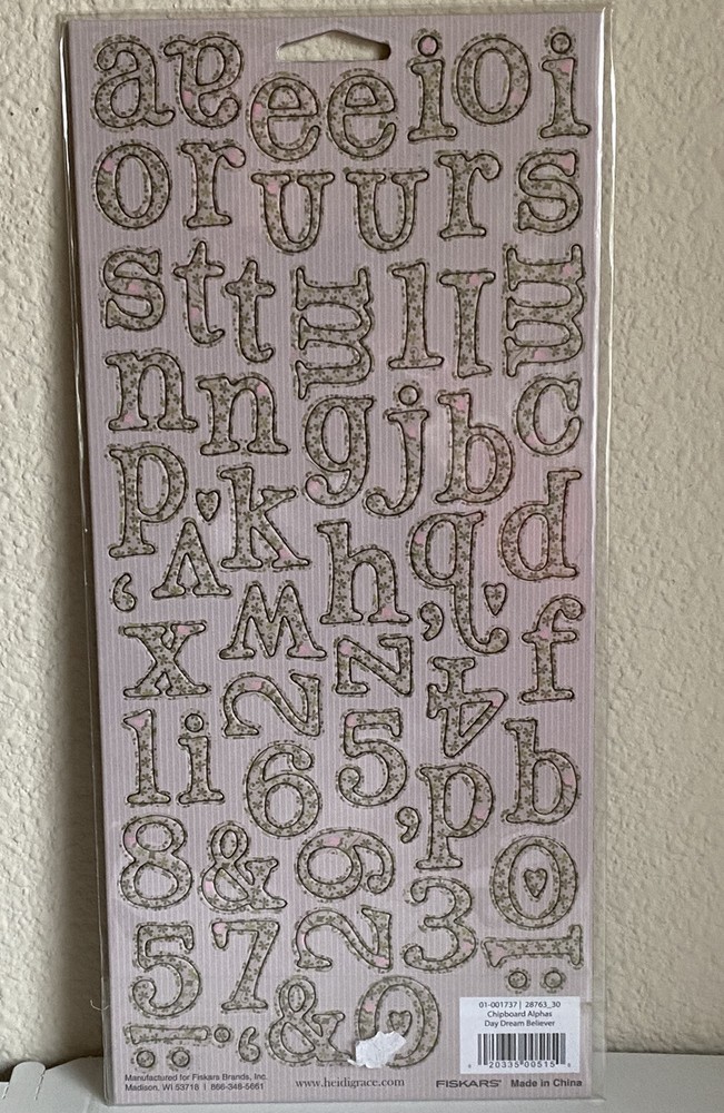 DAY DREAM BELIEVER Chipboard Alphabet ABCs Letters Card Making Scrapbooking