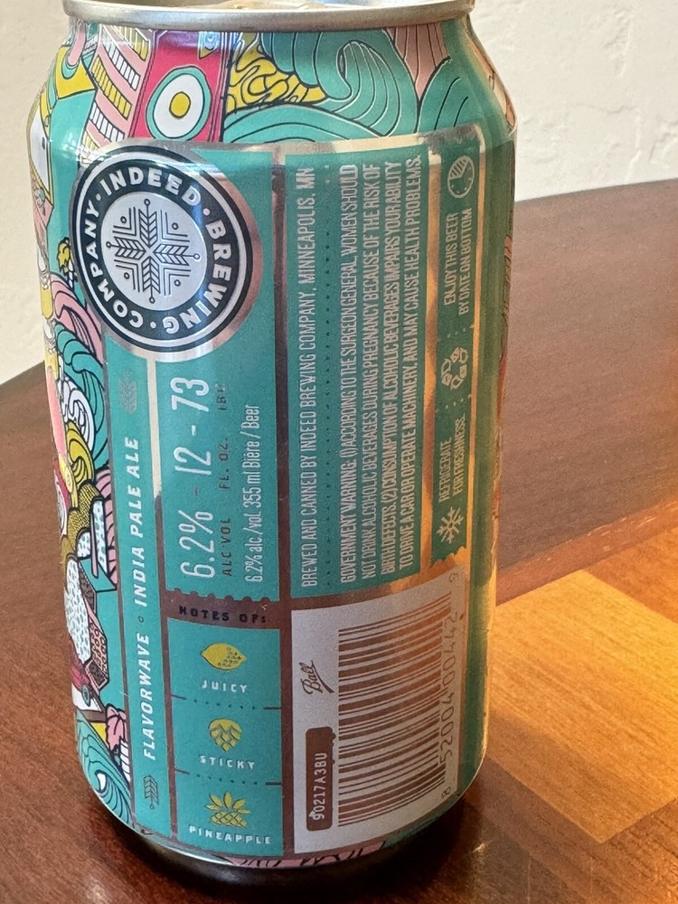 Indeed Flavorwave IPA - Empty Beer Can Bottom Opened - Minneapolis