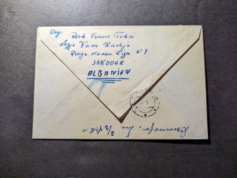 1963 Registered Albania Airmail Cover Shkoder to Furth Germany