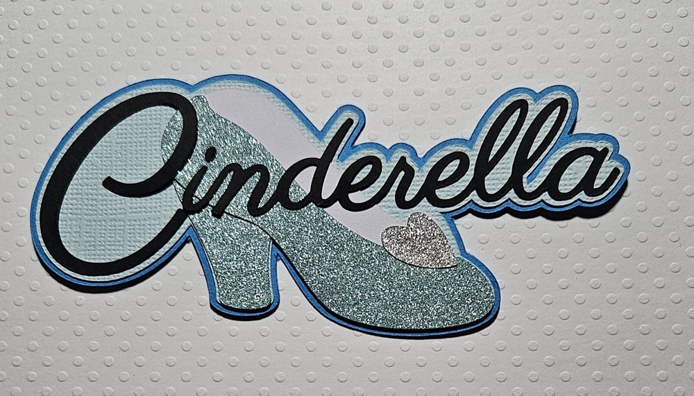 Princess Cinderella Inspired Title. Scrapbook, Card Making Paper Piecing