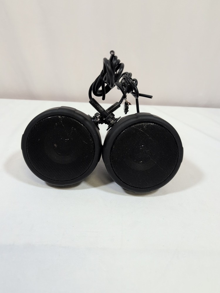 Motorcycle Speaker Set Black Universal Fit