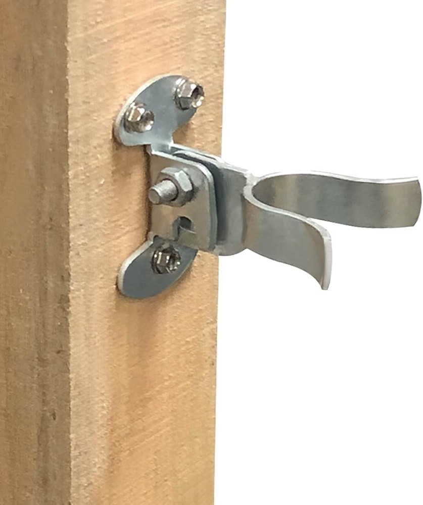 1-3/8" Flat Back Wall Mount Fork Gate Latch - 1-3/8, Silver