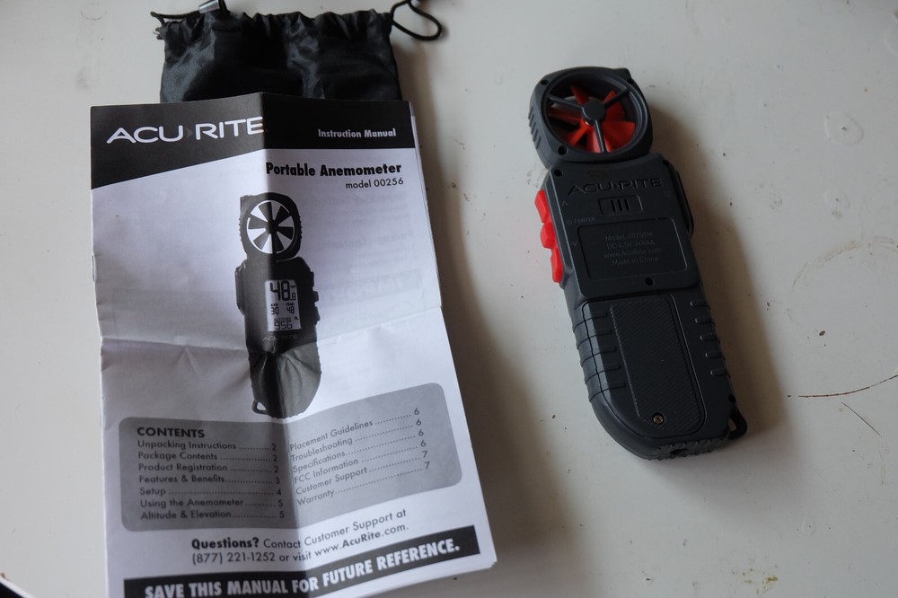 Acu-rite Portable Anemometer 00256M NEW