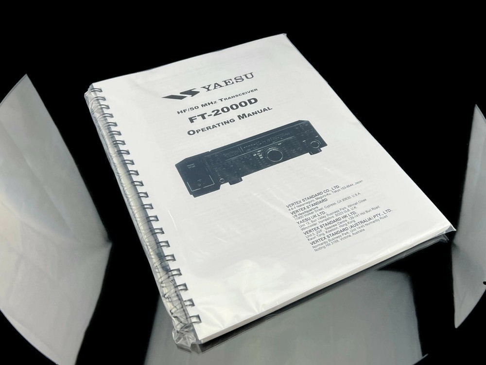 Yaesu FT-2000D Transceiver Instruction Manual Operating Guide Coil Bound