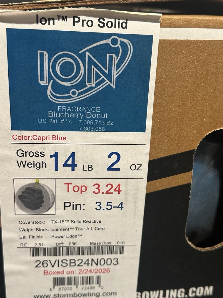 NIB #14 Storm Ion Pro Solid Bowling Ball