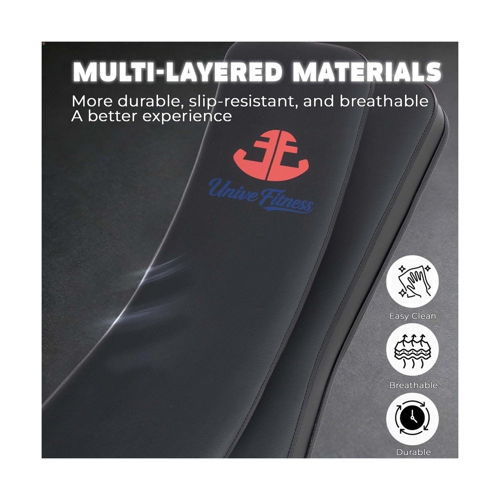 Adjustable Weight Bench 1300 lb Capacity, Foldable Workout Bench with 10 Back...