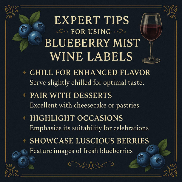 LD Carlson Blueberry Mist Wine Labels