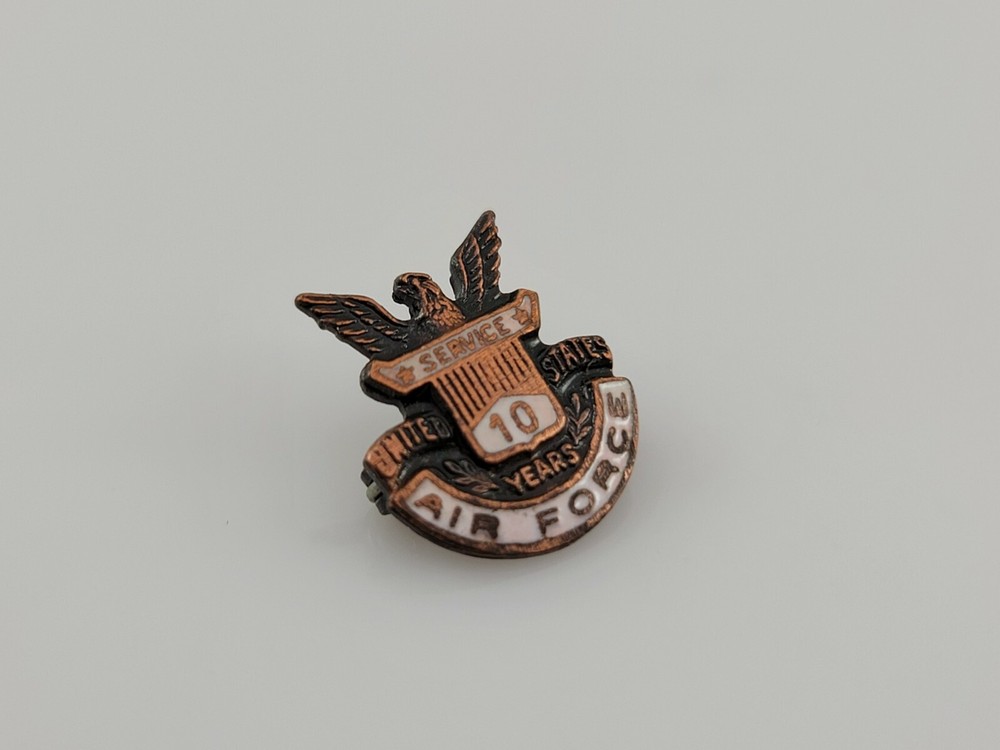 10 Year Service Air Force Pin 15mm Height