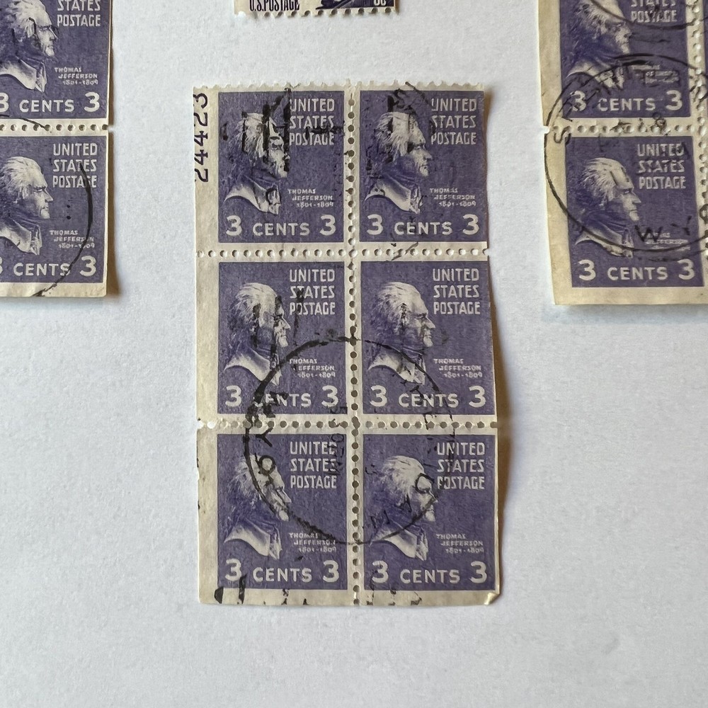 LOT OF US STAMP ERRORS WITH PLATE NUMBERS CUT