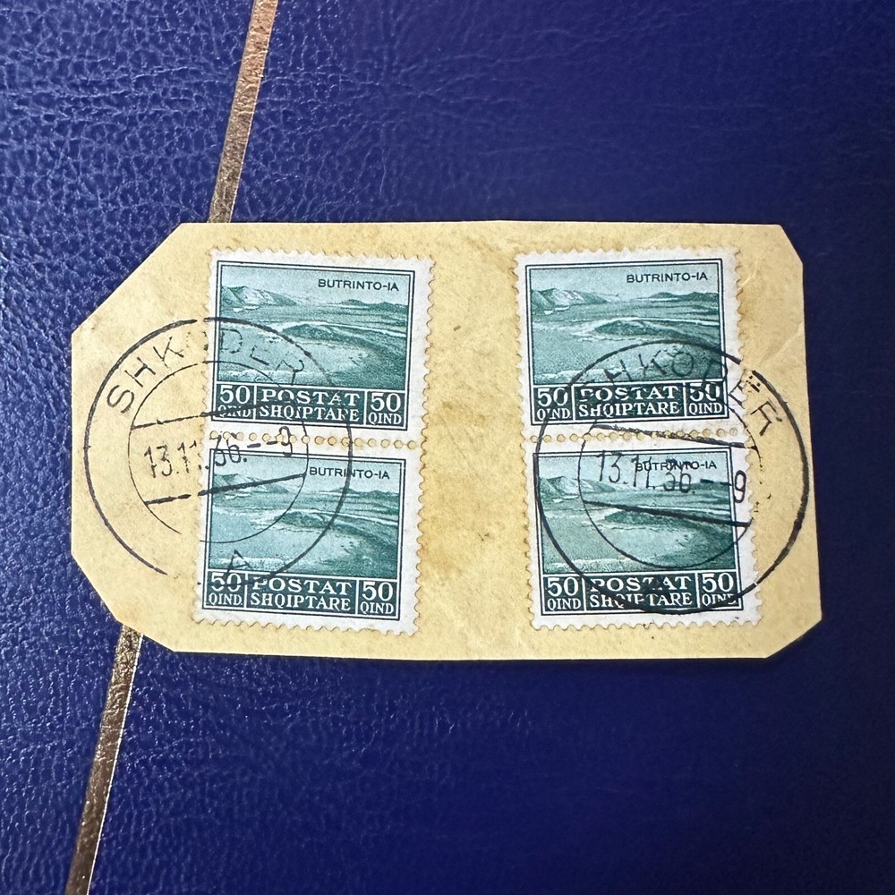 Albania Fragment Cover Post Office Shkoder 1936 Used - 0029