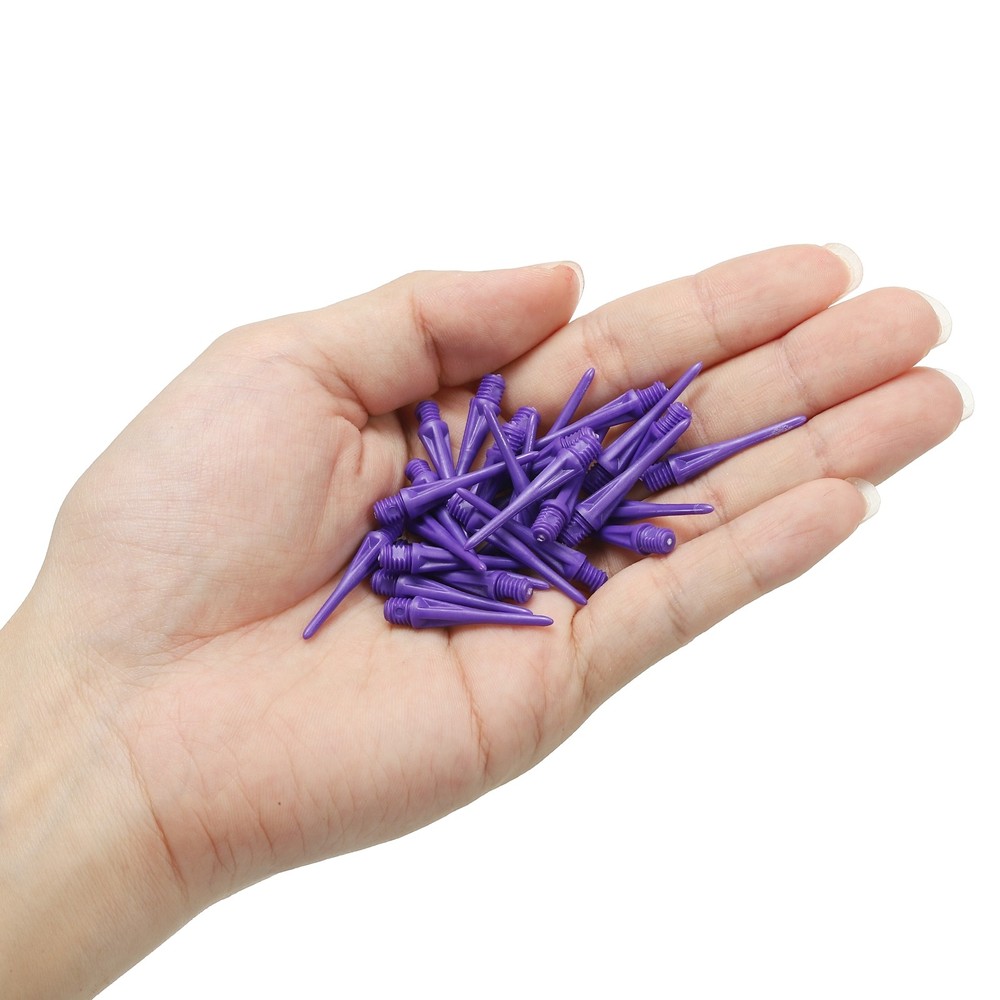 30 Pack Plastic Dart Tips 2BA Thread Soft Dart Tips Plastic Tip Purple