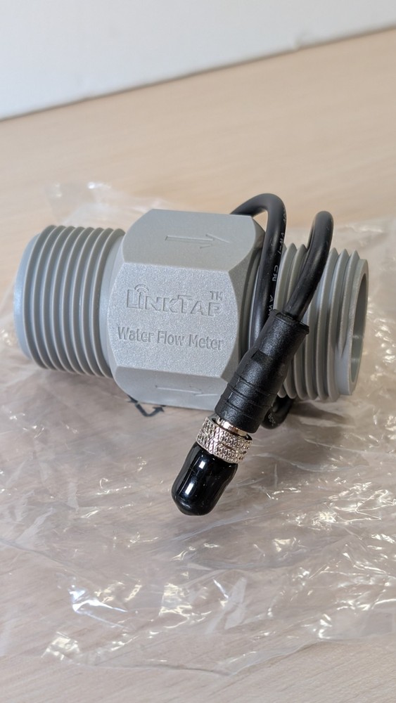 LinkTap One-Inch Flow Meter & Connection Cable 4-Zone Wireless Valve Controller
