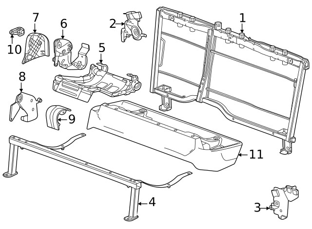 Genuine GM Seat Back Frame Bracket 87855455
