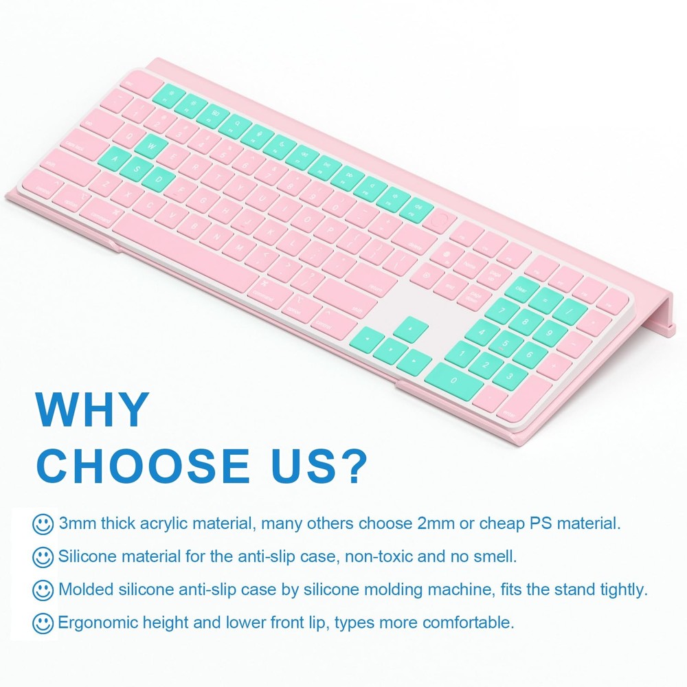 Comfortable Computer Keyboard Stand - Ergonomic Keyboard Riser Acrylic Tilted...