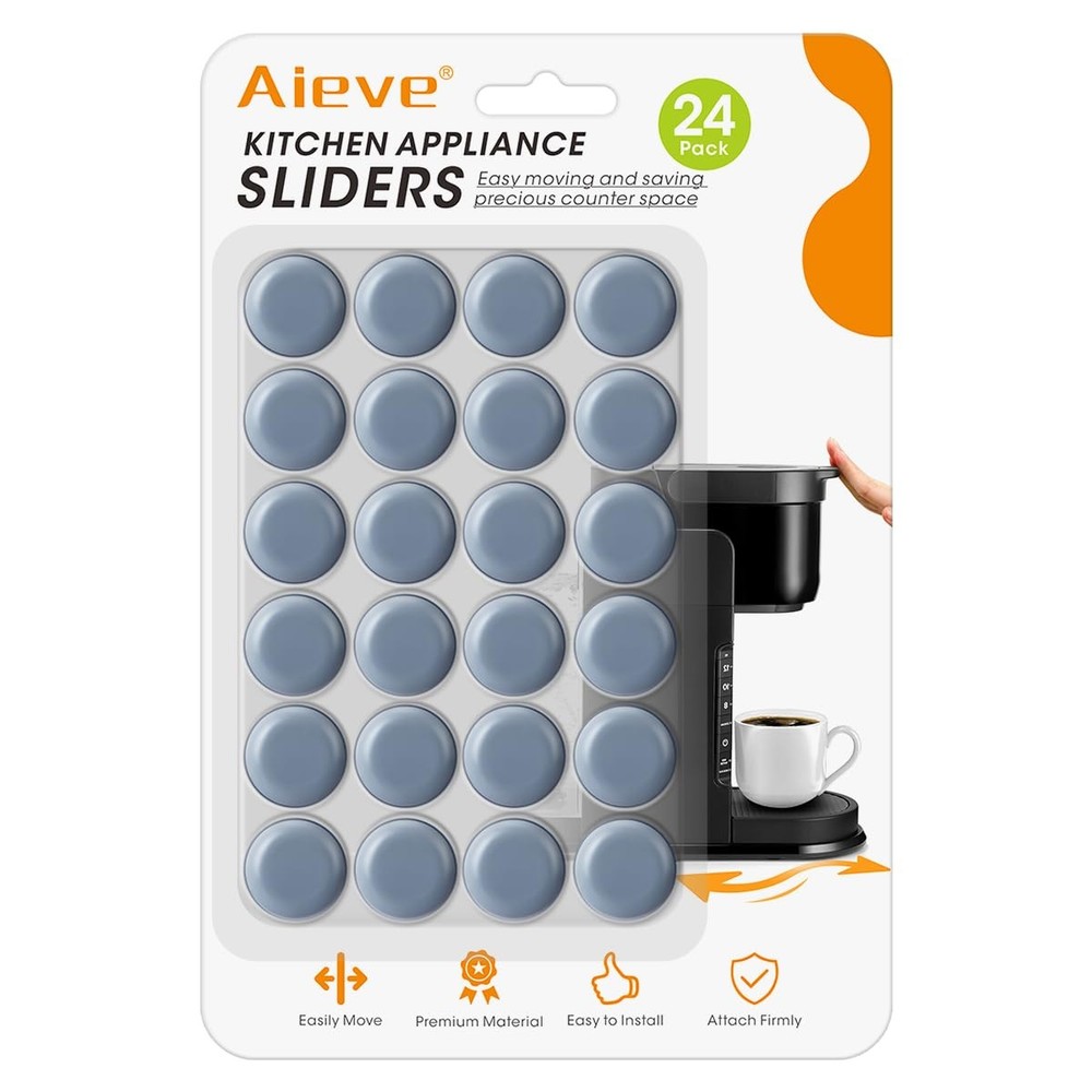 Aieve Appliance Slider, 24 Pcs Small Rollers Kitchen 24Pcs, Blue