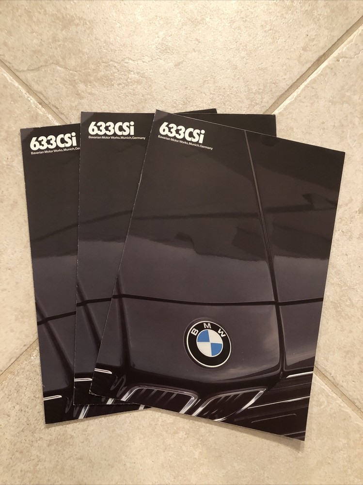 1980s BMW 633CSi Coupe Brochure 