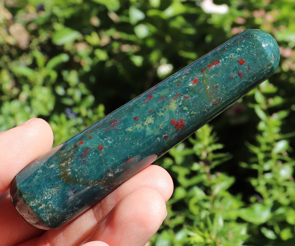 Polished Bloodstone Massage Wand (BLD94)