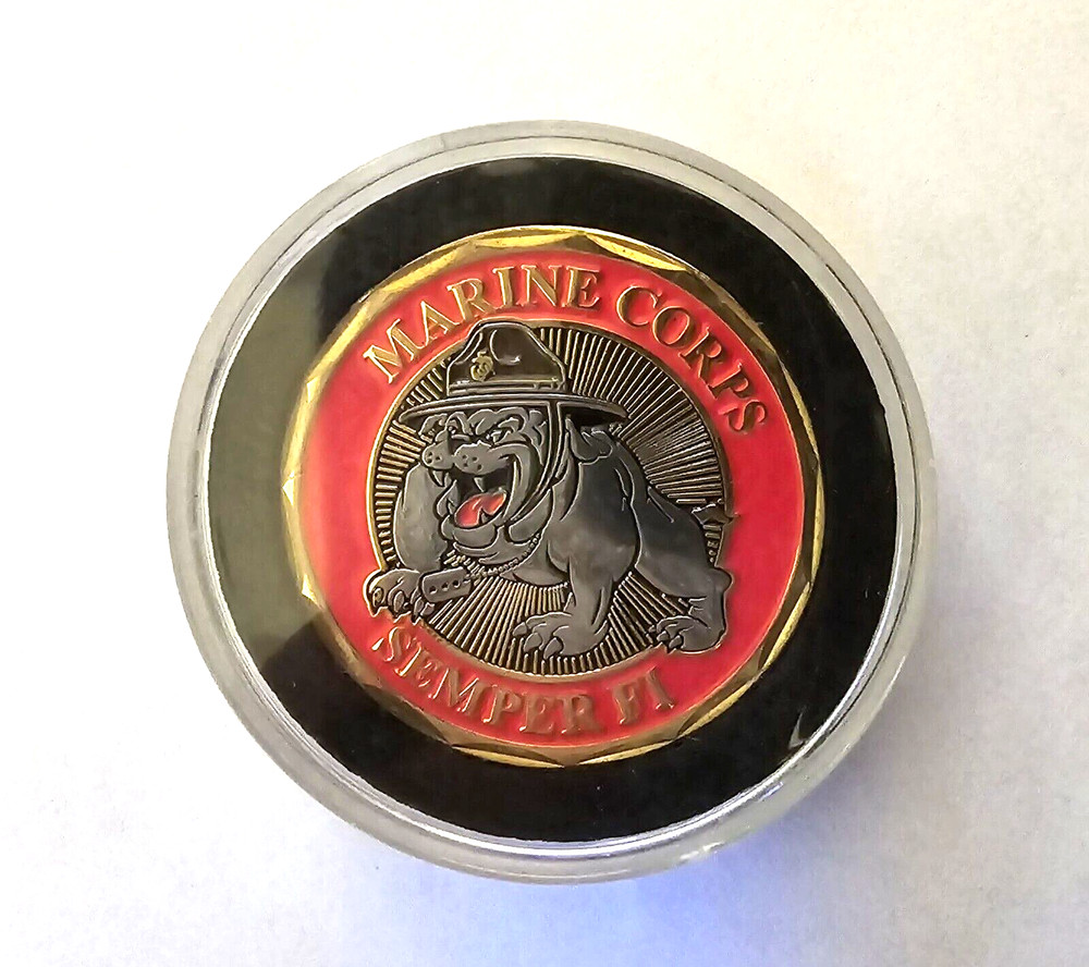 US Marine Corps Semper FI  Dog  Challenge Coin