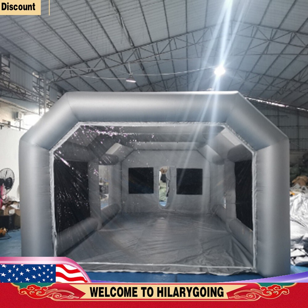 Inflatable Spray Booth Car Paint Tent 28ft/26ftx15x10FT Filter System