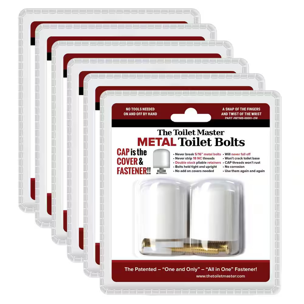 Metal Toilet Master Bolts (6-Pack)