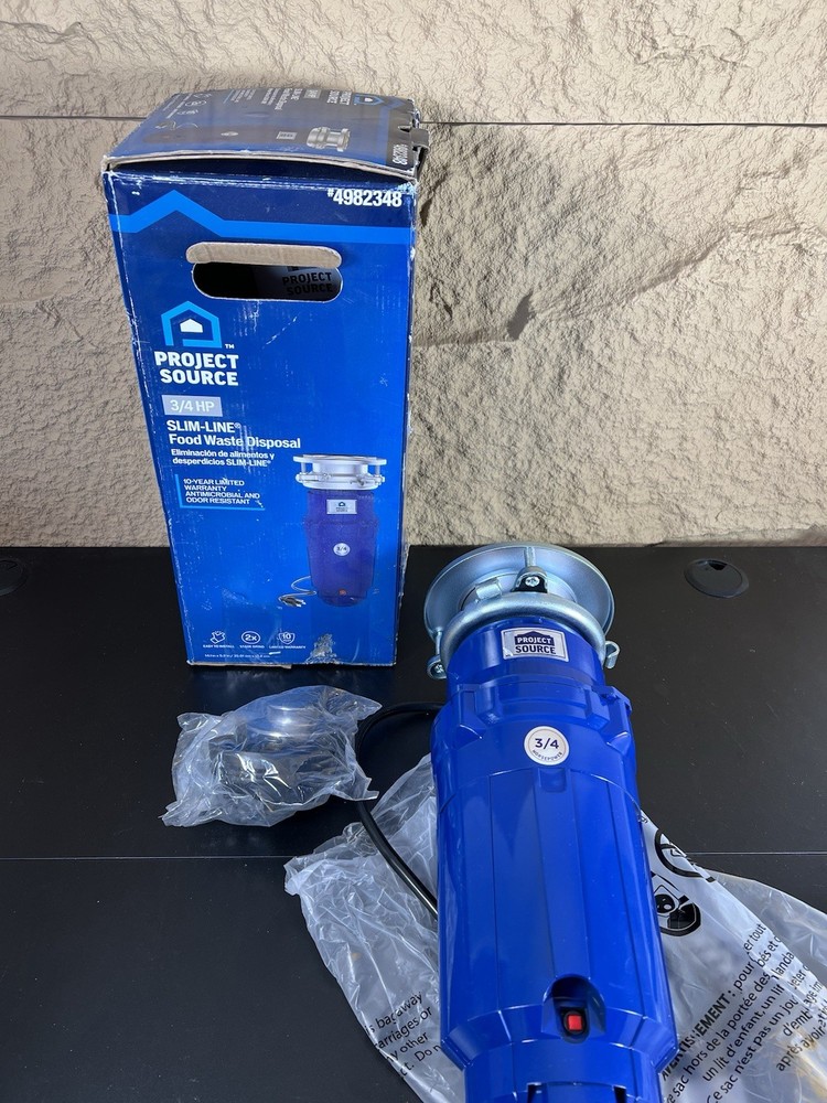 Project Source 3/4 HP Slim-line Food Waste Disposal #4982348