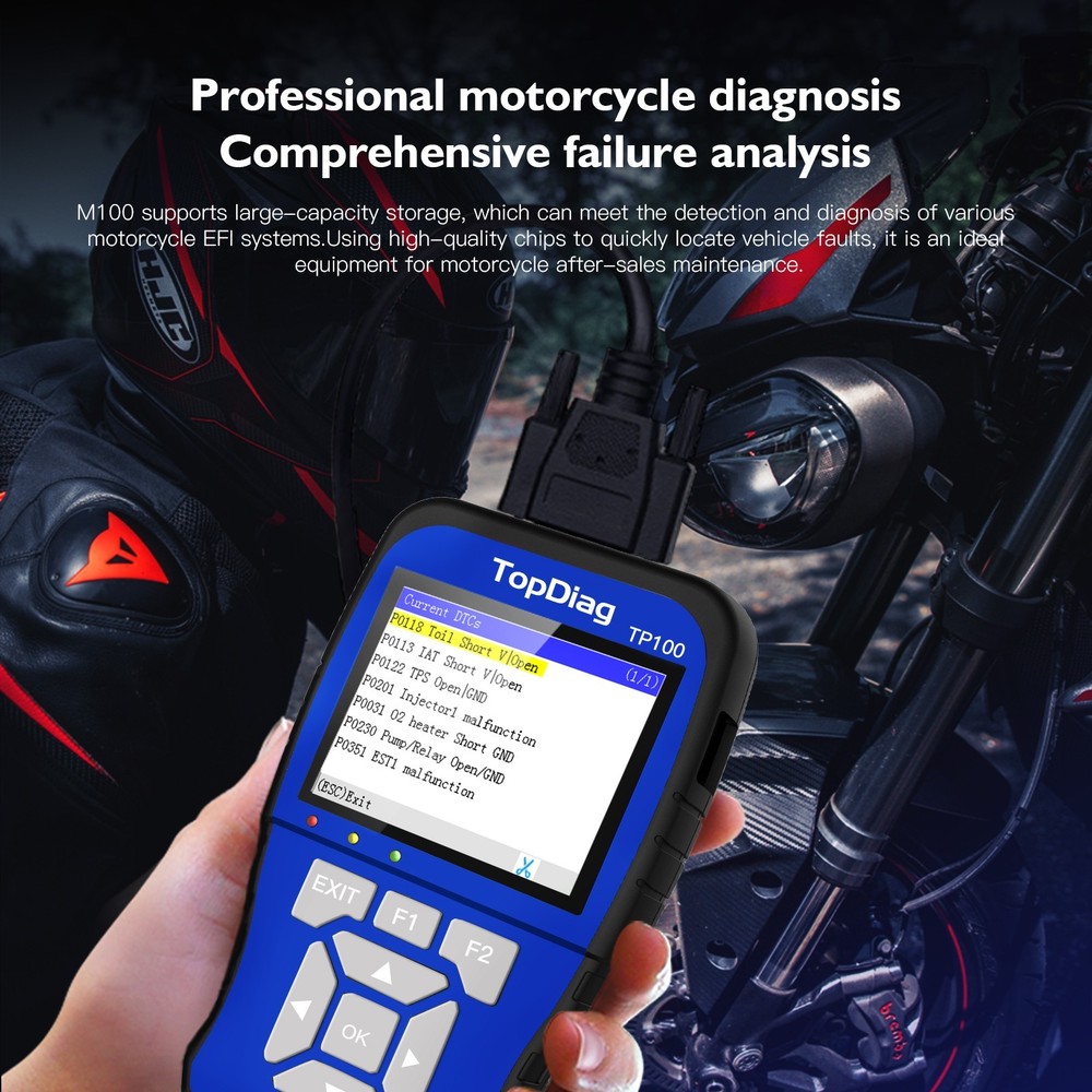 TopDiag M100 Standard Version Motorcycle Scanner Diagnostic Tool for Motorcycle