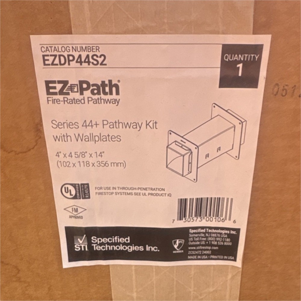 Specified Technologies Inc. EZ Path Series 44+ Fire Barrier Pathway Kit EZDP44S2