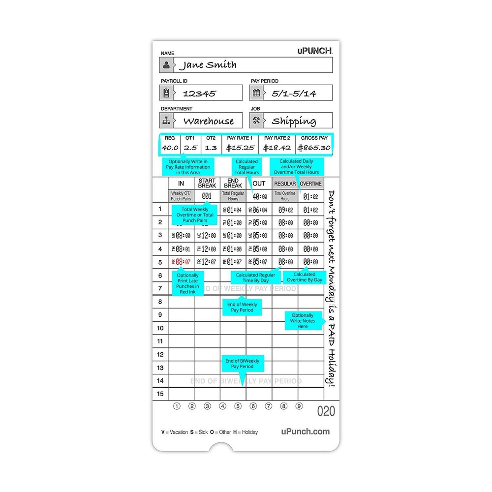 100 Time Cards For Hn4000