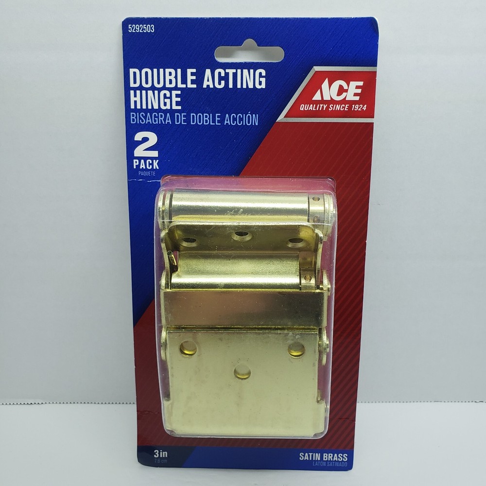 ACE  Double Acting Hinge  2 Pack  Satin Brass   3"  #5292503