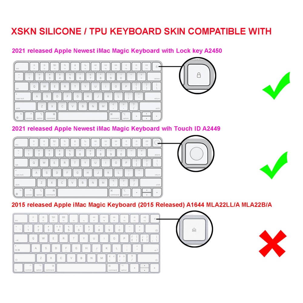 XSKN Avid Pro Tools Shortcuts Keyboard Cover for iMac 24" Magic Keyboard 2021+