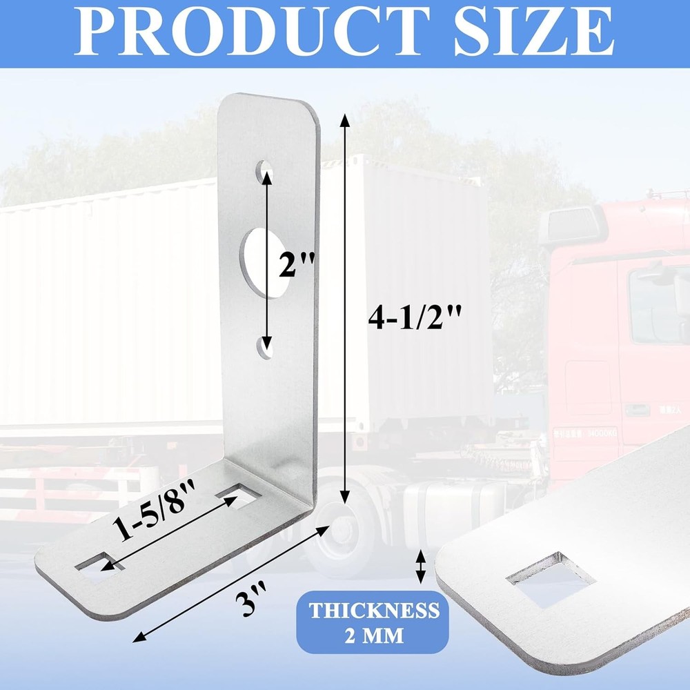 2 Pcs Trailer Light Brackets L Shape Tail Light Mounting Bracket Galvanized L Sh