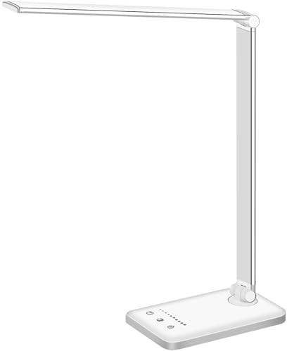 LED Desk Lamp Dimmable Table Lamp Reading Lamp with first-generation Silver