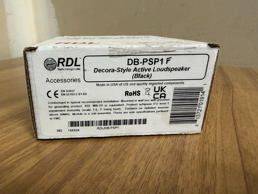 RDL DB-PSP1F Decora-Style Active Loudspeaker/Black