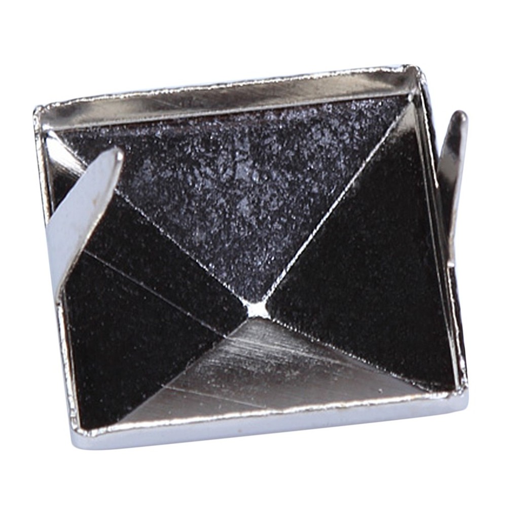 Pack of 100 Two Prongs Pyramid Studs 12mm Silver