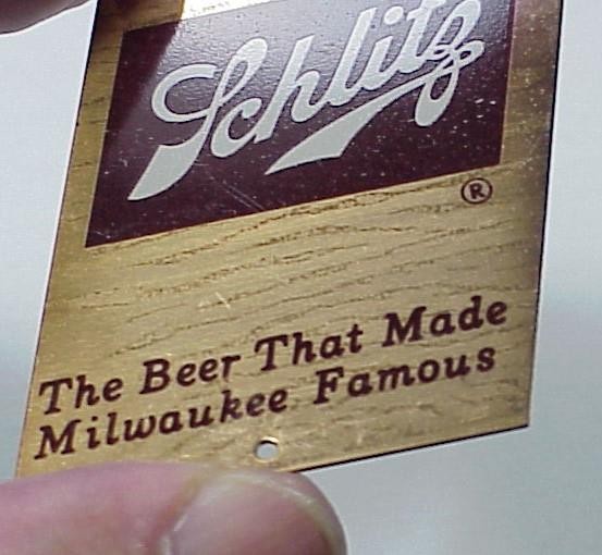 Schlitz Nameplate for Beer Can Opener