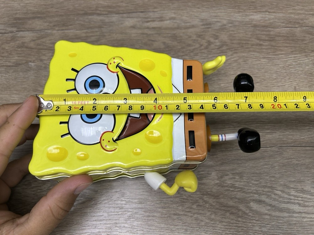 Vintage 2002 Nickelodeon SpongeBob Squarepants Metal Tin Container