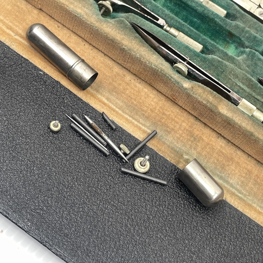 Vintage German Drafting Compass Set B-48 Drawing Tools Kit Germany Architecture