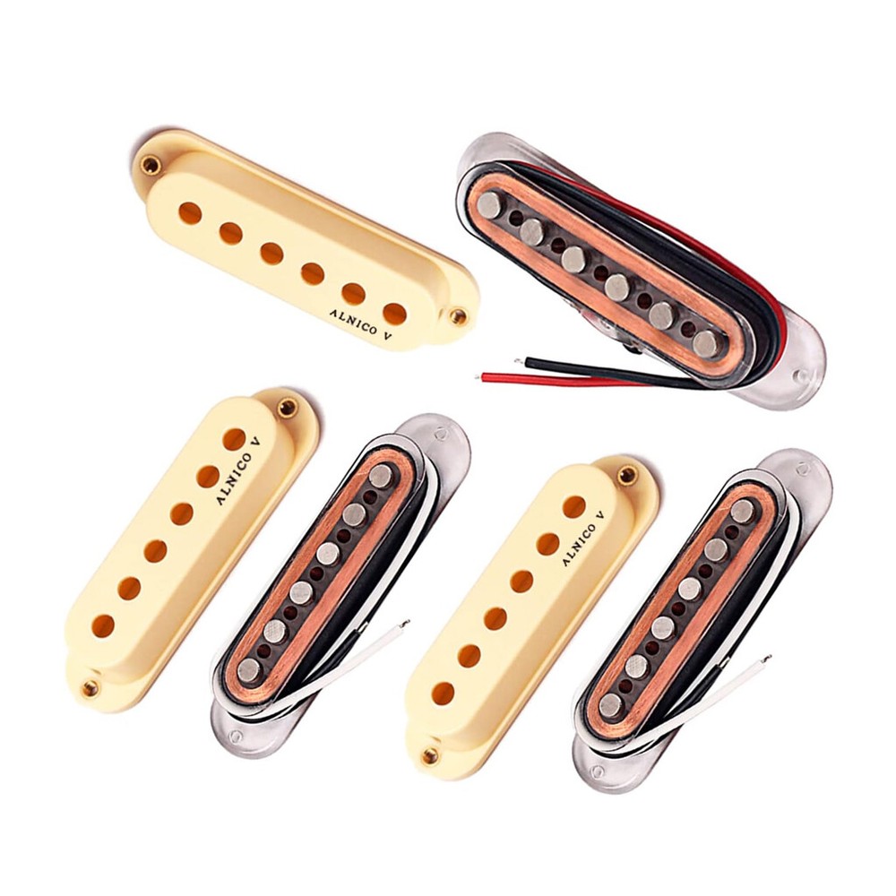 Loaded High-output Alnico V SSS Pickups Single Coil Wax Potted for ST Strat Part