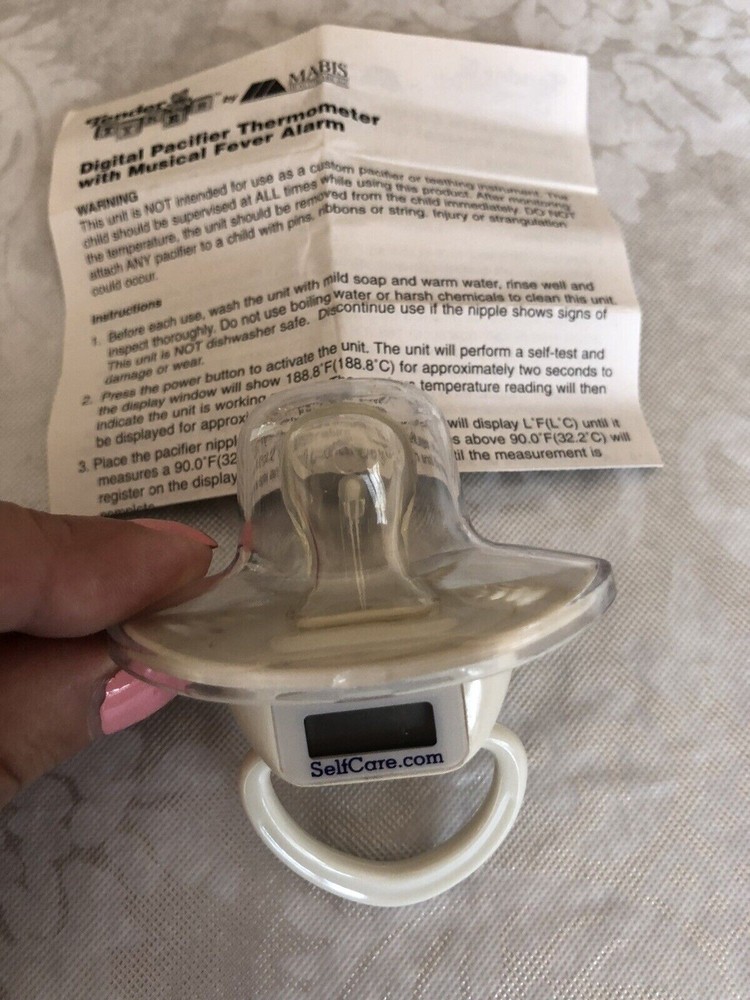 Digital Pacifier Thermometer with Musical Fever Alarm