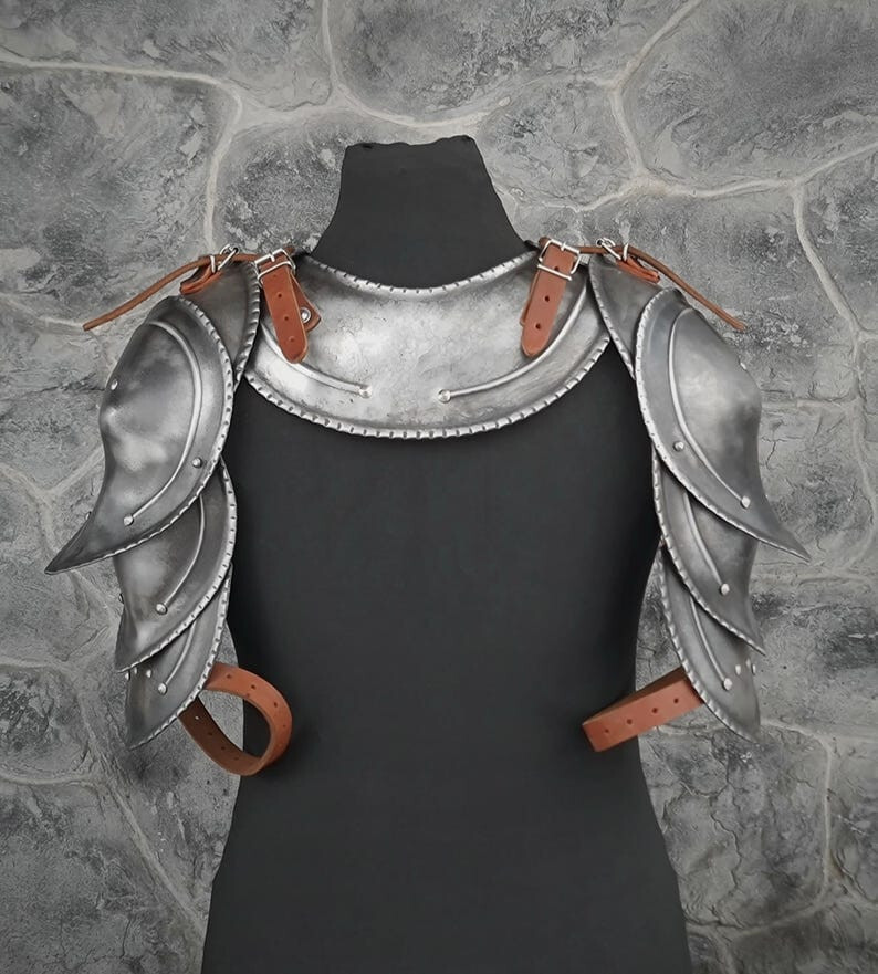 Elf Shoulders & Gorget, Elven Armor, Warrior Knight Armor, Best Gift Item.