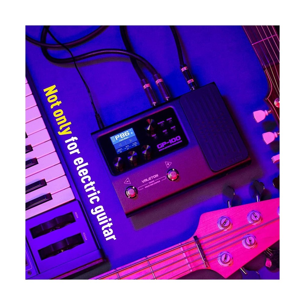 Valeton Multi-Effects with Expression Pedal Guitar Bass Amp Modeling IR Cabin...