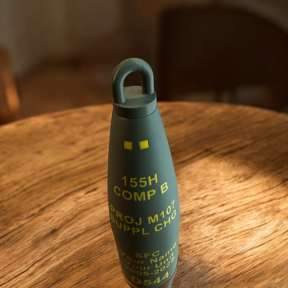 3D Printed Replica 155mm Howitzer Shell: Half Scale M107