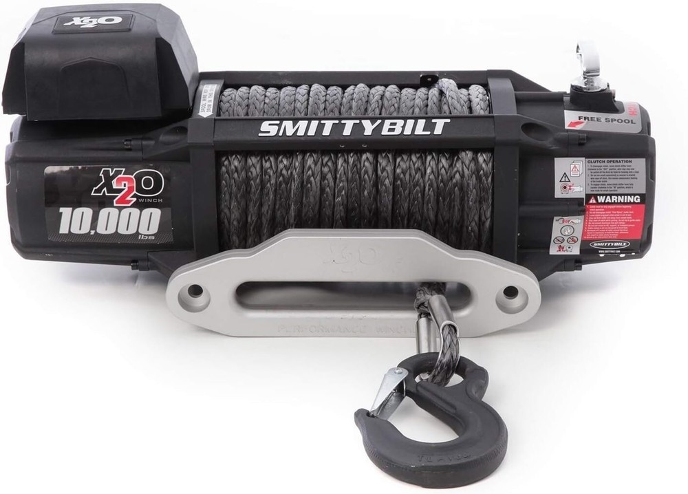 USED X2O GEN3 Smittybilt 98510 with Synthetic Rope Winch 10000 lb for Jeep Truck