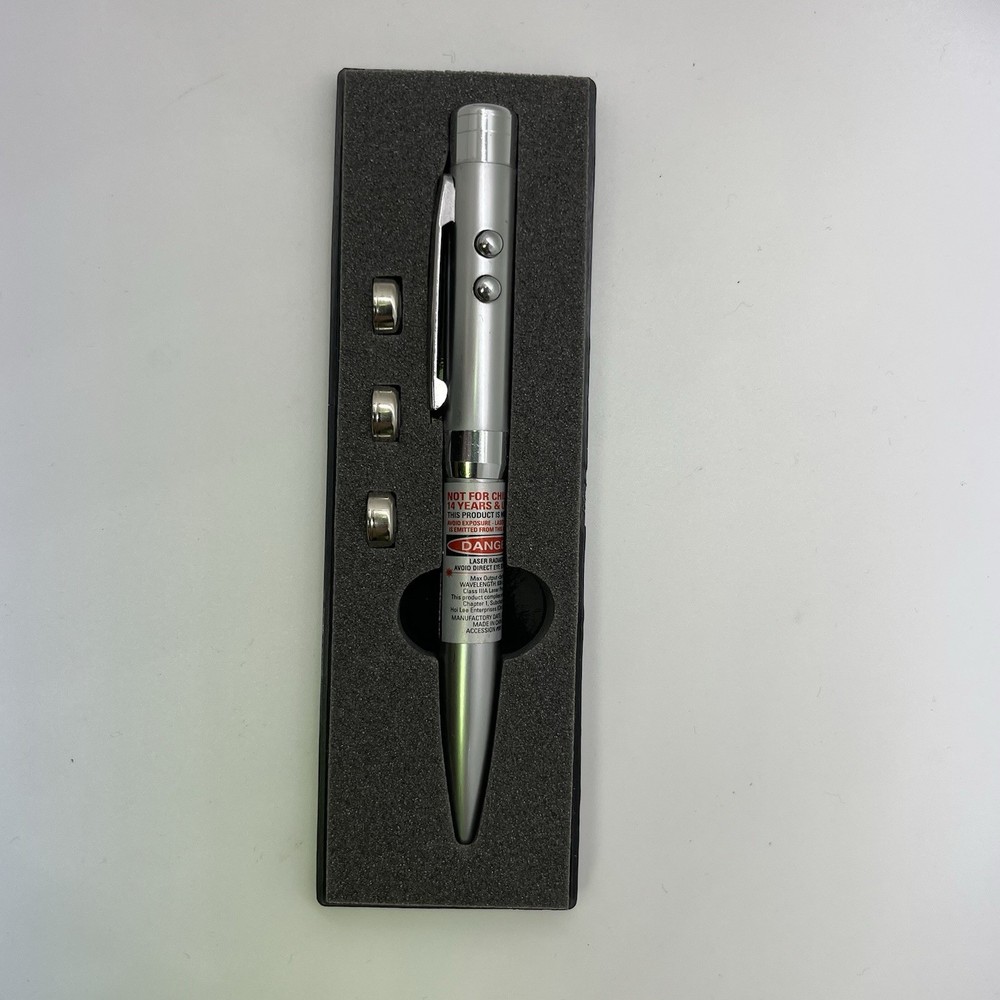 3-Function LED LIGHT and LASER PEN Combo Home/Office - New Batteries SHIPS FAST!